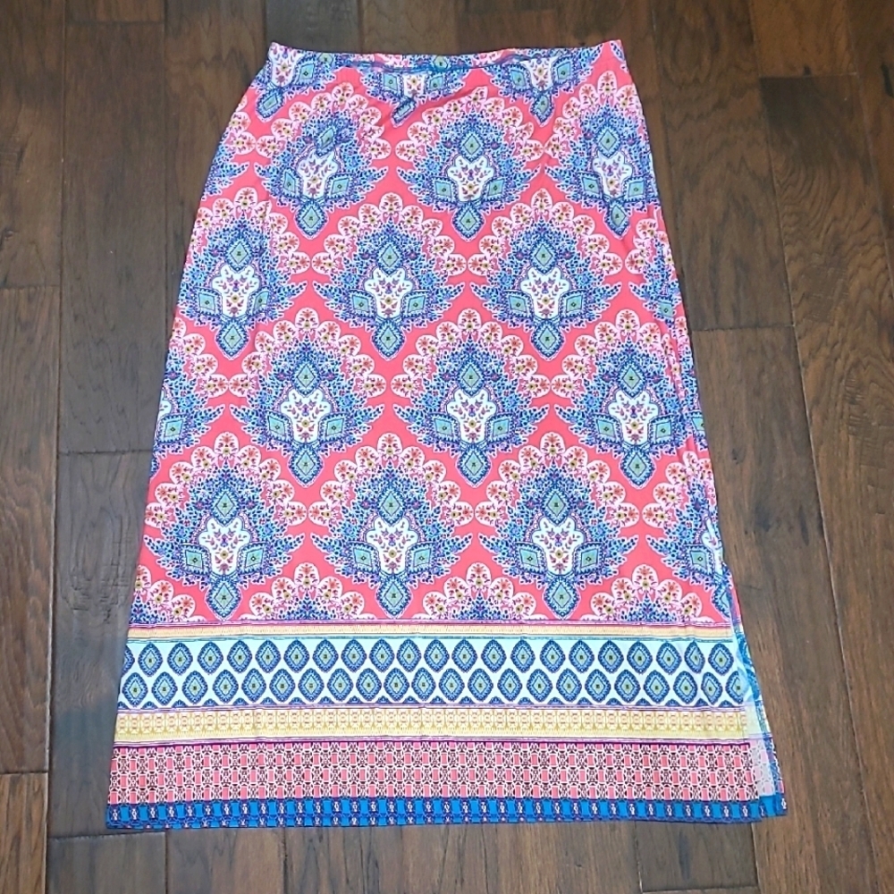 Cato women's colorful pullon maxi skirt size 18/20W